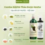 Combo Gội – Xả thảo dược Hesha 500ml + 250ml