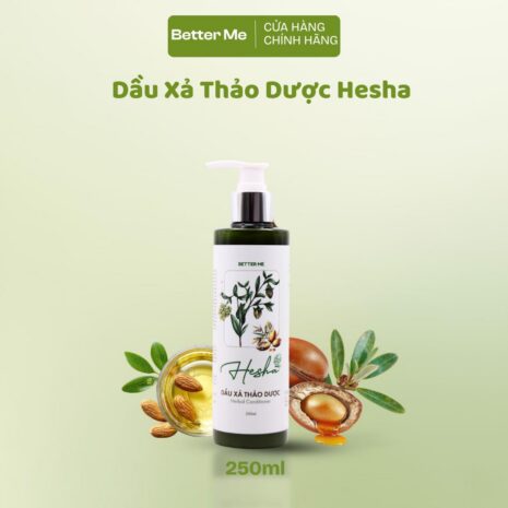 Dầu Xả Thảo Dược Hesha 250ml - Dưỡng Tóc Mềm Mượt, Hỗ Trợ Giảm Khô Xơ