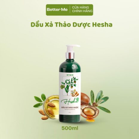 Dầu Xả Thảo Dược Hesha 500ml - Dưỡng Tóc Mềm Mượt, Hỗ Trợ Giảm Khô Xơ